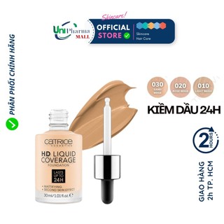 Kem nền CATRICE HD Liquid Coverage Last Upto 24h che phủ tự nhiên tạo độ mịn màng cho da 30ml