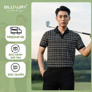 Áo Polo Vải Polyester 7APCH354DEN Biluxury Bền Màu, Dễ Làm Sạch, Chống Nhăn