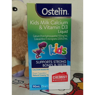 (Tem chemist) Canxi ostelin 90ml cho bé từ 7m