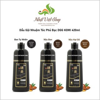 Dầu gội nhuộm tóc phủ bạc dgg komi