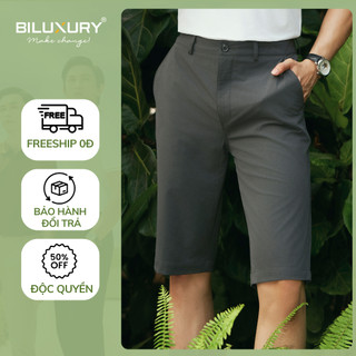 Quần Short Vải 8QNVB403DEN Biluxury Quần Ngố Bền Màu, Chống Nhăn Biluxury Thời Trang Nam