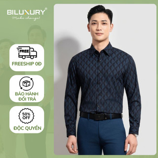 Áo Sơ Mi Dài Tay 7SMDH317TTT Biluxury Từ Sợi Tre Bền Màu, Chống Nhăn, Chống Tia UV
