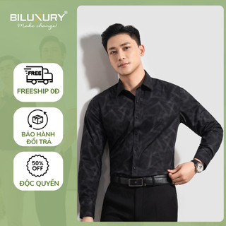 Áo Sơ Mi Dài Tay 7SMDH318DEN Biluxury Từ Sợi Tre Bền Màu, Chống Nhăn, Chống Tia UV
