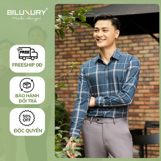 Áo Sơ Mi Dài Tay Từ Sợi Tre Bạc Hà Chống Nhăn, Kháng Khuẩn 7SMDC008XCV Biluxury