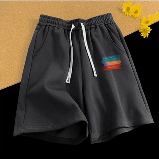 Quần short unisex in hình cầu vồng chất liệu umi dày dặn form đẹp thoáng mát - REW2021