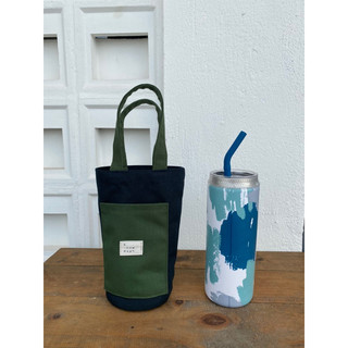 Túi vải Canvas dày đựng ly bình nước giữ nhiệt