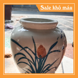 Lu bia con gà vẽ tay, lu trà đá, cốc bia con gà gốm sứ, lu bia gốm sứ, lu bia phong cách độc