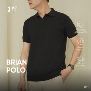 Áo Polo Nam GUY's Closet Brian Polo, Chất Liệu Dệt Kim, Thoáng Mát - Thiết Kế Nam Tính, Dễ Phối - Màu Be, Đen, Rêu