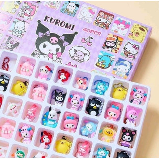 Đồ chơi Hidden Box 40 món đồ chơi kuromi và Gấu Dâu bí ẩn tặng kèm móc khoá hộp quà bất ngờ cho bé