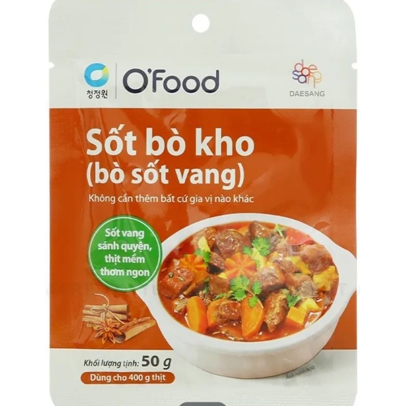 Sốt bò kho ( bò sốt vang ) Ofood gói 50g