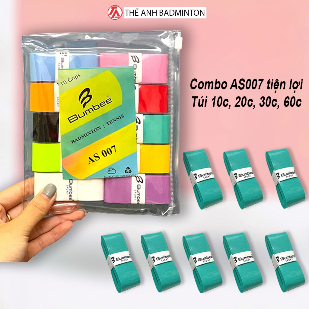 Quấn Cán Vợt Cầu Lông Bumbee AS007 Chính Hãng Bám Tay Thấm Hút Mồ Hôi