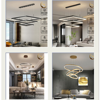 Đèn thả 3 vòng, thả phòng khách, phòng ăn EVA LED phong cách hiện đại