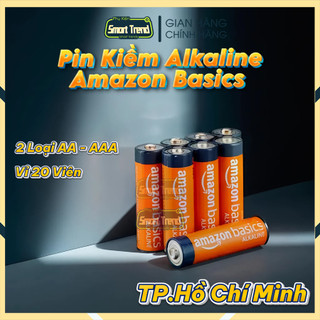 Vỉ 20 viên pin kiếm alkaline chính hãng amazon basics pin aa - aaa smarttrend
