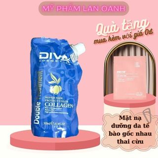 Kem ủ tóc DIVA Collagen Cosmetics 500ml phục hồi tóc hư tổn,mềm mượt