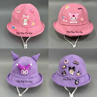 [ 4 tuổi - 10 tuổi ] Nón tai bèo KUROMI cho bé Gái - Mũ tai bèo KUROMI dễ thương cho trẻ em