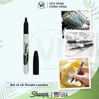 Bút vẽ vải giặt không phai màu Sharpie Laundry Markers Black - 0.9mm