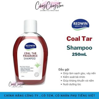 Dầu Gội REDWIN Coal Tar Shampoo 250mL Phục Hồi Tóc, Giảm Viêm Da Tiết Bã, Giảm Gàu (Hàng Nhập Khẩu)