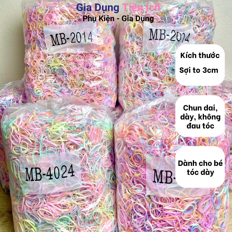 Bịch túi dây buộc tóc bé gái loại 1kg nhiều màu dây chắc chắn không đứt dây chun buộc tóc cho bé The little girl