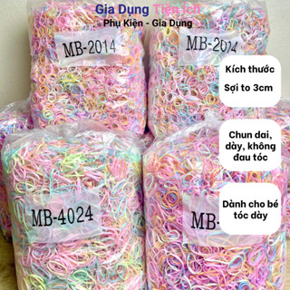 Bịch túi dây buộc tóc bé gái loại 1kg nhiều màu dây chắc chắn không đứt dây chun buộc tóc cho bé The little girl