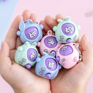 Móc khóa hình chú rùa tròn dễ thương sáng tạo vui nhộn