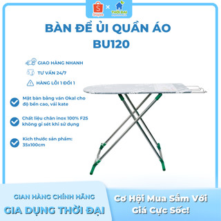 Bàn Để Ủi Cầu Là Quần Áo kokOmega Kiểu Đứng BU120 35*100CM (Ø25) - Xếp Gọn - Tiện Lợi - Thông Minh