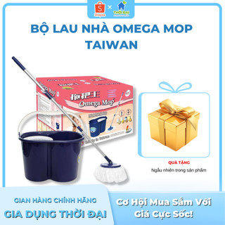 [Hỏa Tốc] Bộ lau nhà 360 độ Omega Mop Đài Loan ( Tặng bông kèm cùng loại)( Quà Tặng)