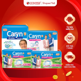 Tã Bỉm Quần Người Lớn Caryn Mỏng Nhẹ Siêu Thấm Hút Chống Tràn Co Giãn Thoải Mái Size XL12 L14 M16 M10 - Bibomart