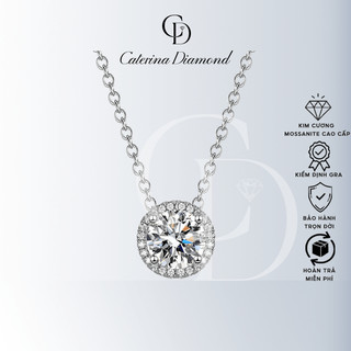 Dây chuyền kim cương Moissanite 5 Ly Caterina Diamond Sterling silver round simulated DN004