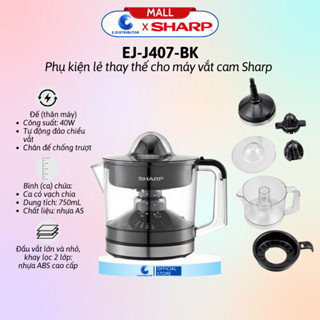 Phụ kiện máy vắt cam EJ-J407-BK (đầu vắt, khay lọc, ca chứa..) - Hàng chính hãng