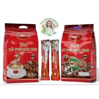 VIN Cà Phê Hòa Tan 3in1 Bịch 50 gói x 16gr