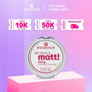 Phấn phủ nén kiềm dầu Essence All About Matt! Fixing Compact Powder cho lớp finish mịn lì tự nhiên 8g ( 926913)