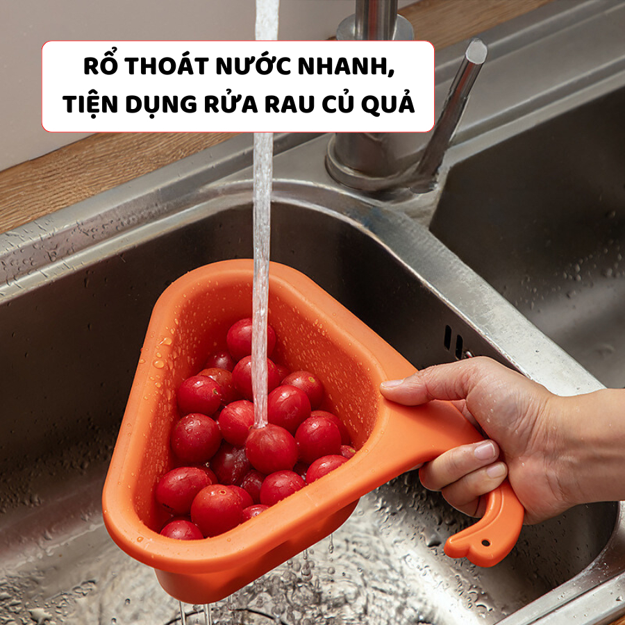 Khay Lọc Rác Bồn Rửa Chén, Lọc Thức Ăn Thừa, Rổ Tam Giác Dạng Lưới, Đựng Giẻ Rửa Bát C005 | BigBuy360 - bigbuy360.vn