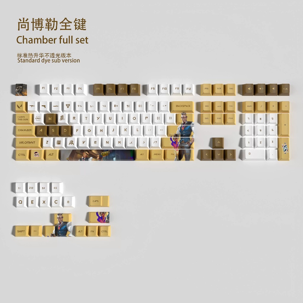 Keycap bàn phím Valorant bộ full phím nhựa PBT Jett, Chamber, Viper, Killjoy,...