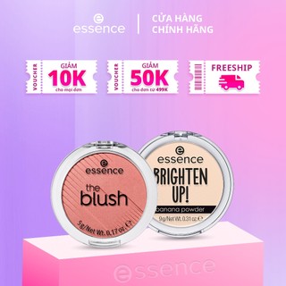 Combo makeup bộ phấn phủ kiềm dầu phấn má hồng Essence cá tính 9g