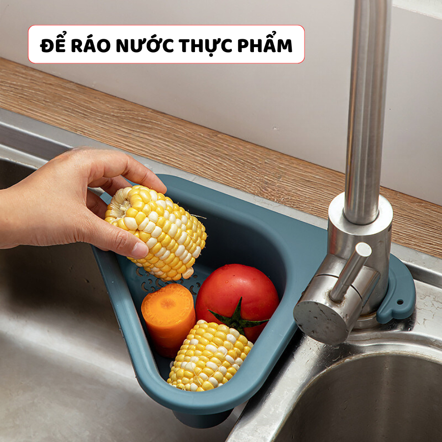 Khay Lọc Rác Bồn Rửa Chén, Lọc Thức Ăn Thừa, Rổ Tam Giác Dạng Lưới, Đựng Giẻ Rửa Bát C005 | BigBuy360 - bigbuy360.vn