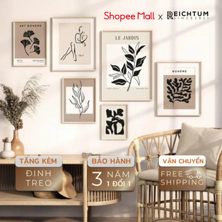 Decor phòng ngủ chill canvas SET6 của REICHTUM - Tranh treo tường/ Chất liệu siêu bền bỉ