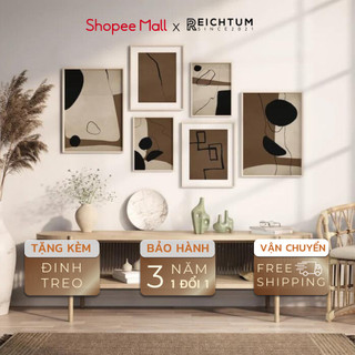Tranh treo từng canvas SET6 của REICHTUM - Decor phòng ngủ chill/ Chất liệu siêu bền bỉ