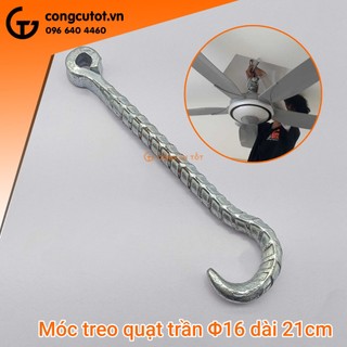 Móc treo quạt trần Φ16 dài 21cm bằng thép hợp kim cực khỏe