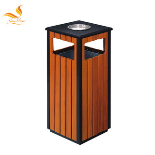 Thùng rác gỗ ngoài trời A78-D