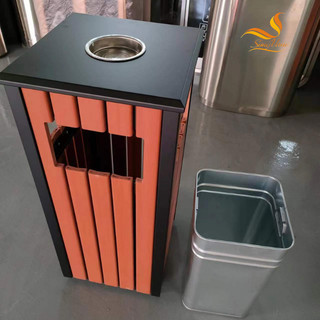 Thùng rác gỗ ngoài trời A78-D
