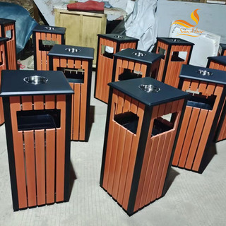 Thùng rác gỗ ngoài trời A78-D