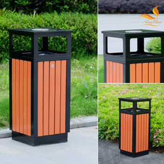 Thùng rác gỗ ngoài trời A78-D