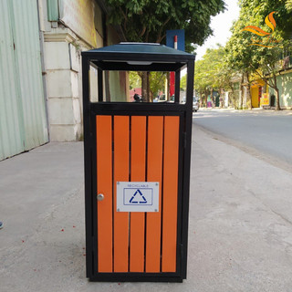 Thùng rác gỗ ngoài trời A78-D