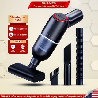 Máy hút bụi cầm tay mini không dây chính hãng SHANEN, Lực hút siêu mạnh 20.000Pa, Công suất 120w