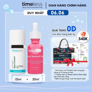 Combo Kem Dưỡng Da Vùng Mắt Hydrating Eye Cream Cấp Ẩm Giảm Thâm & Serum Matrixyl Synthe 6 Hỗ Trợ Mờ Nếp Nhăn