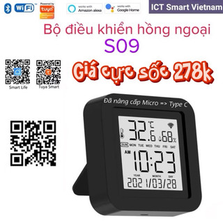 Bộ điều khiển hồng ngoại Tuya IR S09 mẫu mới 2024, dùng cáp Type C