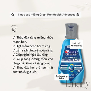 [LINARY1994] Nước súc Miệng Crest PRO-HEALTH ADVANCED  – 1L