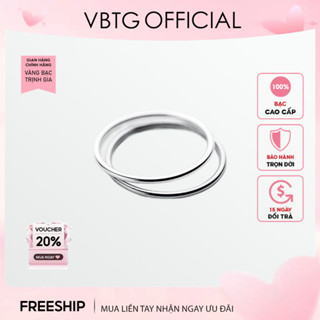 Nhẫn bạc nam nữ VBTG tròn trơn basic đơn giản, cá tính - Nhẫn bạc ta cao cấp VBTG8307