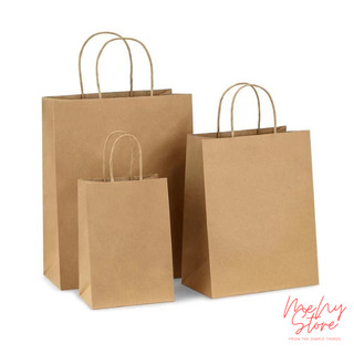 Túi giấy Kraft Nhật, túi giấy xi măng quai xoắn đựng quà tặng, mỹ phẩm, thời trang nhiều kích cỡ