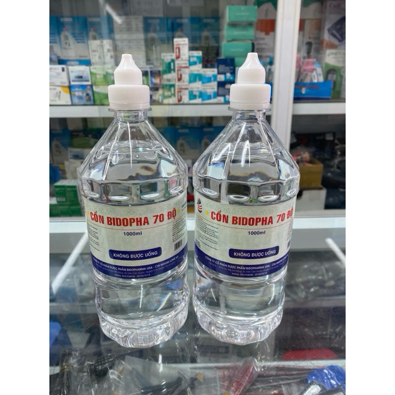 Cồn sát khuẩn đóng chai 70 độ 90 độ BIDOPHA 1000ml đúng cồn y tế
